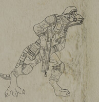 Commission: Helgast komodo dragon - Wip