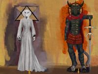 The supreme deities of Eanor — Morthial and Haggarard