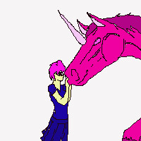 Vore GIF comic 2: uni-vore in color.