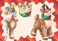 Gwendolyn's Reindeer Wreath (Alt) (By CupCakeDoragon)
