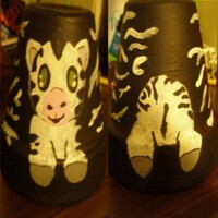 Chibi Zebra Candle Holder (( Almost finshed and up for sale 