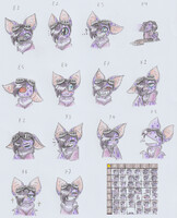 Expression Sheet Challenge 3 - Puffy E1-F7