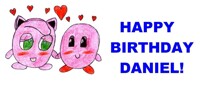 Birthday gift for Dan (KirbyxJigglypuff)