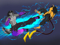 Raymond kicking Electra