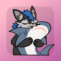 🦈Hugs with a plush shark sticker for Shorkieee