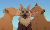 Sarafina and Sarabi with Yeen Dad
