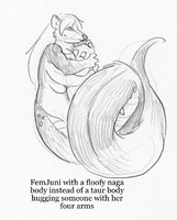 Floof Naga Hug by Cervelet
