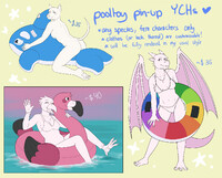 pooltoy pin-up YCHs