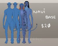 Na'vi femme and masc art base