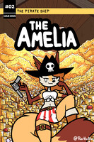 The Amelia and the pirate ship (comic)