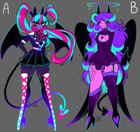 Helluva Boss collab succubus adoptables (2/2 CLOSED)