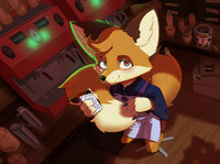 Coco the Fox from "The Pawbean Cafe"