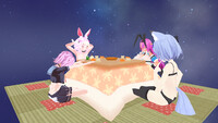 4 girls having a picnic
