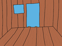 Treehouse interior background (day)