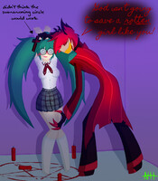 Hatsune Miku X Alastor Fan Art