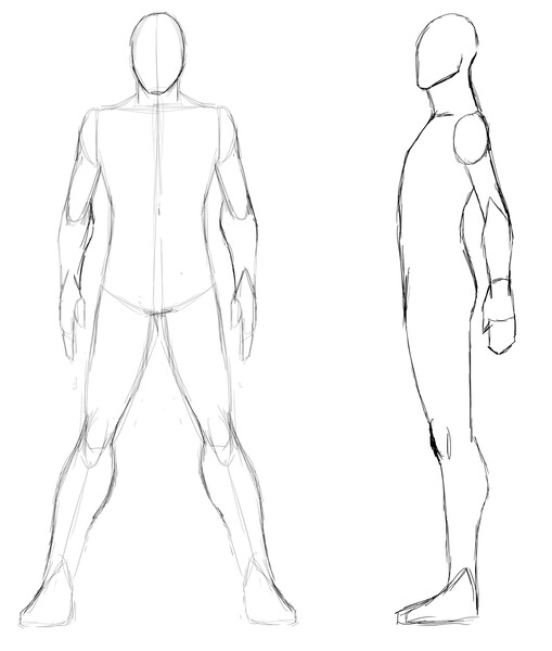 My try to do the male and female body, any tips and advice? : r/learntodraw