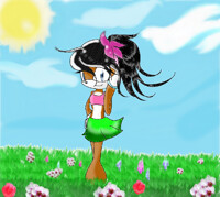 Vicky in a Flowery Field