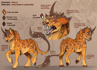 Leopard x Unicorn reference sheet [commission]