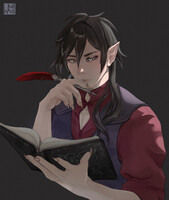 Demon and his book 🌙