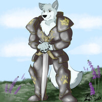 Werewolf Knight Standing Guard