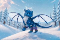 Fluffy snow, Fluffy girl