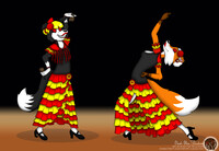 Lily and Rush Vixen dancing Flamenco [Commission]