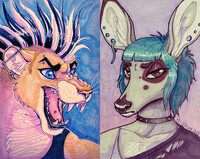 marker portraits - renna and aja