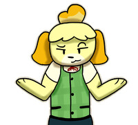 Isabelle shrug