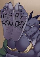 Zrell gets in on Paw-Day (by Cyborg-Steve)