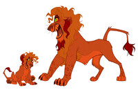 (Com) shaggy lion