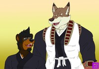 Discussion with Komamura.