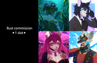 Bust with simple background 1 slot [CLOSED]