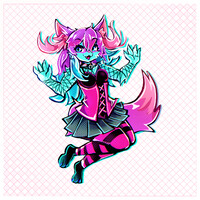 Braixen OC, patreon sketch reward