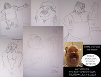 Anthrocon Sketchbook Swap sketches: Remi the beaver
