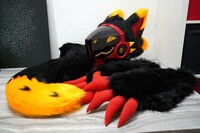 Protogen fursuit minipartial with armsleeves