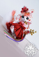 Plum Blossom Shrine Maiden with Kagura Bells