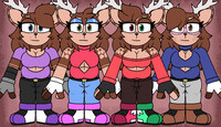 Deer Quadruplets Sisters