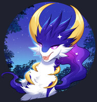 Headshot comm - Reshiram Lunala