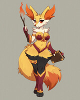 Pyromancer Braixen Adoptable