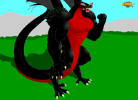 The kind black dragon Gromozak is a magic eater! :3