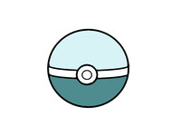 Aqua colored Pokeball