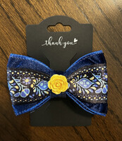 Handmade - Blue Tropical hair bow