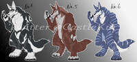 Reminder! Adopt open - WereWolf No. 4~6 [Fixed Price]