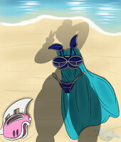 Chi-Chi at the beach