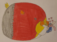 Inflated Delphox kisses Greninja (Jude567 styled)