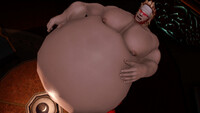 The aftermath of a Roegadyn's mega munchies meal (aerial 2)