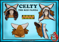 Commission: Celty, the red panda, Hoodie WIP