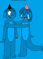 Me And Shawna Being Birthday Labradors