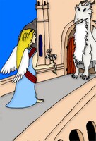 Bahamut and Saint Gabriel Archangel