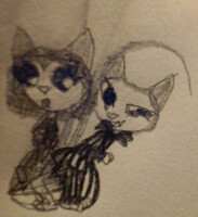Inktober 1: Kally and Dack Skellington